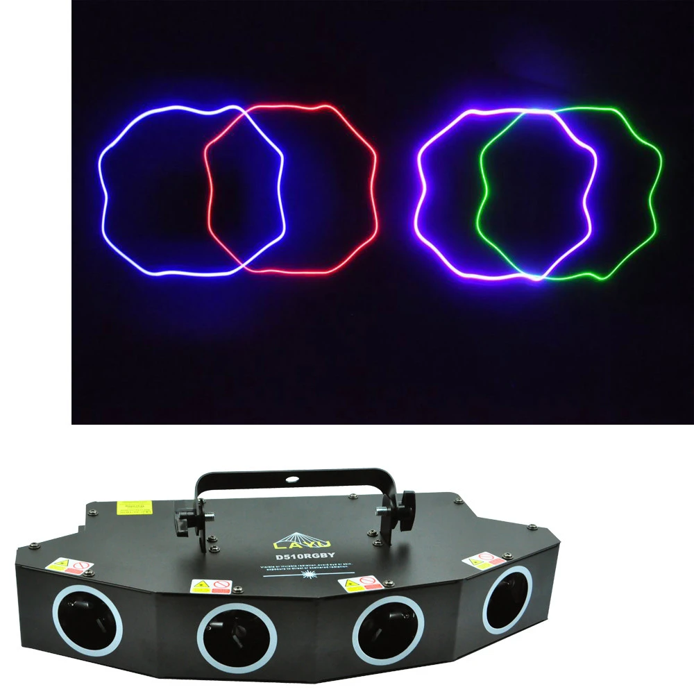 4 colors 4 head Voice Control Music Rhythm Flash LED Laser Projector DJ Stage Lighting