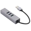 4 port USB 3.0 hub with Ethernet adapter USB TO LAN RJ45 port megabit 10/100Mbps 4 in 1 hub with 3 USB 3.0 port