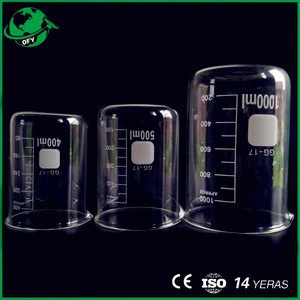 400ml 500ml Laboratory Chemical Low Form Glass Beaker