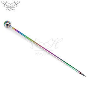 4.0&#39;&#39;  Stainless Steel Cocktail Fruits Sticks Wine Mixing Sticks  With Balls