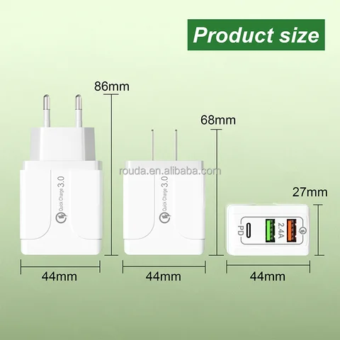 40W 20W USB C Power Adapter Fast Charger Quick Charge Wall Mobile Phone Charger for iPhone Charging Adapter