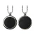 Import 42 MM core round alloy frame volcanic rock Natural Lava Stone Quantum Scalar Energy Pendant necklace for health care with OEM from China