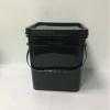 5 Gallon 20L 30L black square bucket plastic pail barrel