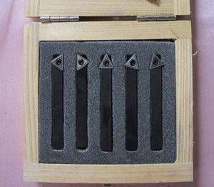 5-pc Imperial size DIY mini lathe indexable carbide turning tool set