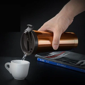 500ML Thermos Mug portable Coffee Cup Office Thermocup Seal Stainless Steel Office Travel tea drinkware for Car My Water Bottle