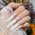 Import 500pcs 10 Sizes Long Tips Stiletto Artificial Clear Natural False Nail Full Cover Nail Tip for Acrylic Nails from China