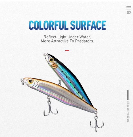 5503 8.5cm 19.4g Sinking Pencil Fishing Lure  Artificial Bait Shad Wobbler Bass Lure Small Portable Waterproof Plastic lure