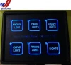 6 Gang LED Back Capacitive Touch Screen Panel Boat Caravan Switch 12 Volt