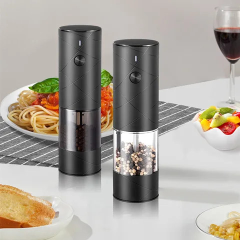 6-level Adjustable Coarseness Large Capacity Spices Mill Salt and Pepper Grinder Stainless Steel Electric Grinder