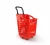 Import 70L  big capacity wholesale plastic rolling supermarket shopping baskets with wheels from China