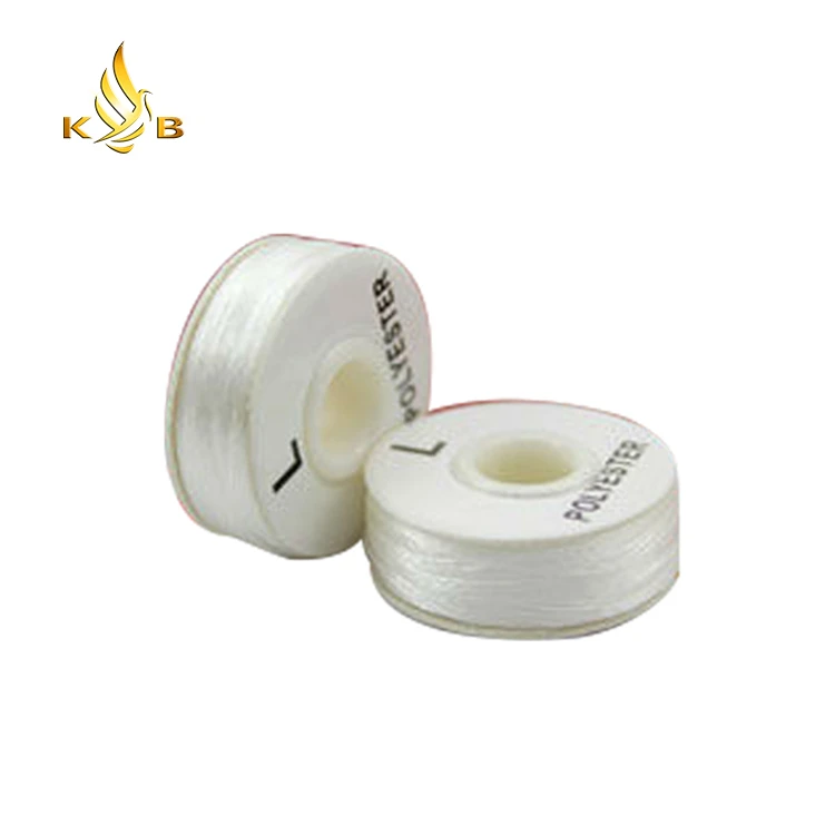 75d/2 polyester  style L embroidery pre-wound bobbins thread