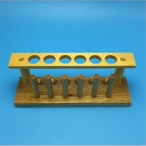 8 hole wood/wooden test tube holder/rack