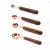Import 8 piece copper plated measuring cups and measuring spoons set with wooden handle from China