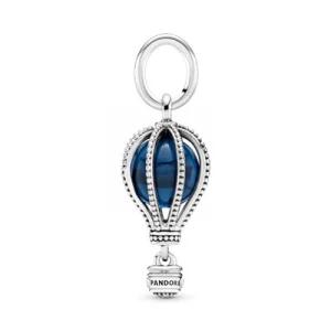 925 Sterling Silver Disn Colors Up House Balloons Charm Blue Red Hot Air Balloon Travel Dangle Pendant Fit Pando Bracelet