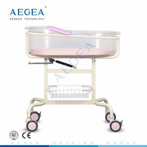 AG-CB009 import ABS basin hospital used infant baby sleeping infant cot bed movable crib nursery furniture for sale