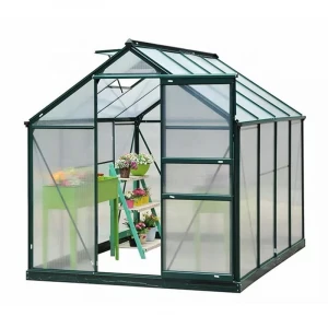 aluminium houses  small mini low cost frame polycarbonate commercial garden greenhouse green house