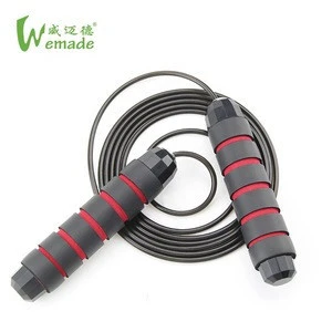 Amazon hot-sale Gym Fitness weighted smart Skipping Rope with Ball Bearings Rapid Speed Jump Rope Foam Handles PVC/wire Cable