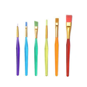Amazon hot selling kids diy colorful artist paint brush 6 pcs per set