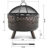 Amazon New Arrival Free Sample Custom Star Garden Furniture Dome Steel Fire Pit Bowl Drop-in Fire Pit Pan Mat for Decking