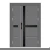 Import American black armor entry double door son-mother security stainless steel doors front from China