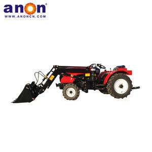 ANON Cheap price 4WD Farm Tractor front end loader and backhoe