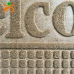 Anti slip custom embossed welcome logo rubber door outdoor floor mat