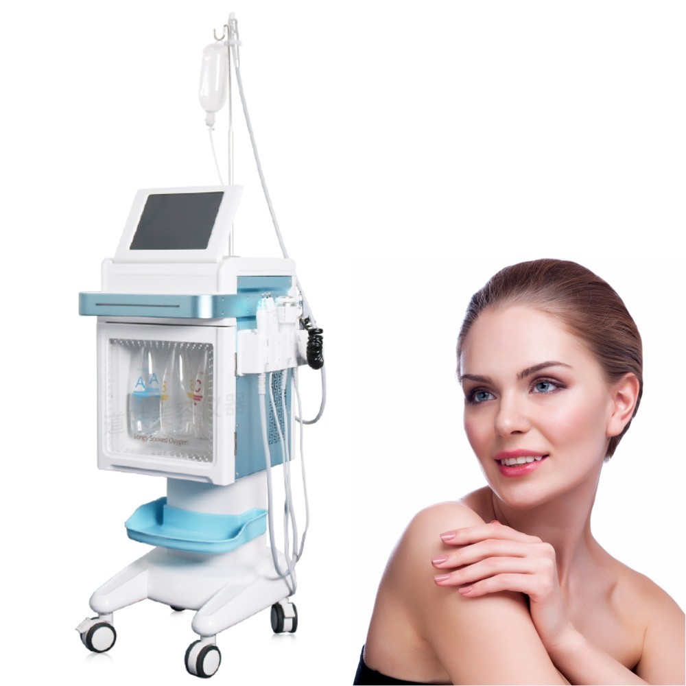 April Face 2019 newest facial cleaning beauty device 6 in 1 H202 beauty machine skin care machine