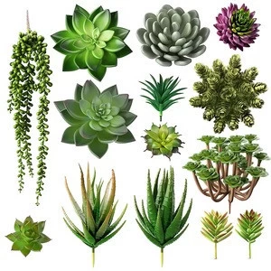 Artificial Succulent Plants - Pack of 14 Artificial Succulent Plants - Without Pots Faux Succulents for Indoor