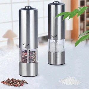 Audit soft touch 4pcs Batteries pepper mill with light function