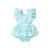 Baby Clothing Jumpsuit Cotton Ruffle Flutter Solid Newborn Baby Romper