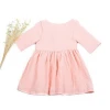 Baby Girl Winter Dresses Cotton Muslin Pink Frock Kids Party Dresses