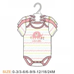 Baby rompers 100% cotton short sleeve lovely summer romper wholesale kids clothes sets with coat hanger for supermarket