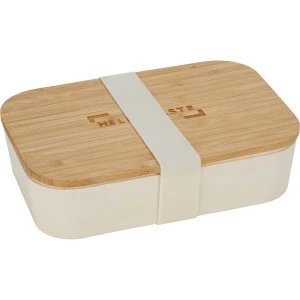 Bamboo Fiber Lunch Box with Cutting Board Lid and your custom logo