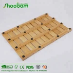 Bamboo Large Bath Mats Shower Mat Bathroom Floor Mat Non Slip &amp; Mold Resistant for Spa Tub and Kitchen
