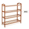 Bamboo Shoe Rack 4-Tier Entryway Shoe Shelf Storage Organizer for Home and Office