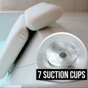 Bath Pillow With Suction Cups Non-slip Bathtub Mat Headrest Soft Waterproof Anti-mildew SPA Bath Pillow Home Bathroom