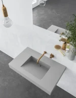 Bathroom Faucets Brass Body Wall Mounted Tap Hot Cold Water Mixer Ceramic Cartridge Washroom Sink  with Faucet for  Villa
