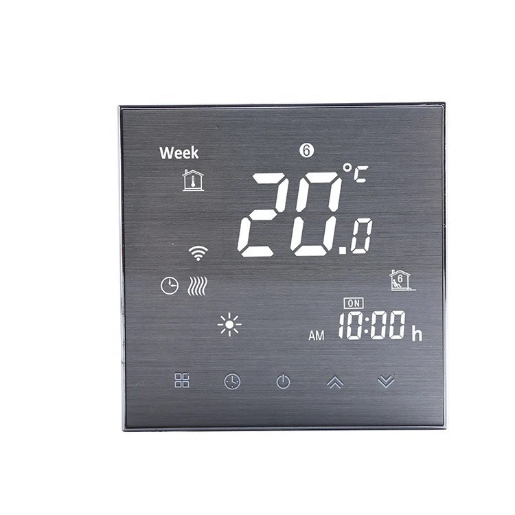 Beca heating temperature regulator RS485 communication Modbus hotel room thermostat LCD touch screen controller