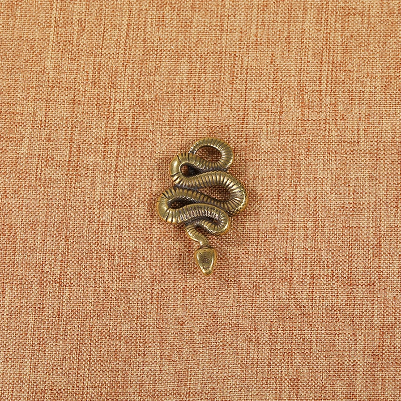 Best sell CA773 Creative pure copper handmade twelve zodiac snake similar  bronzeware tea pet car key chain pendant ornaments