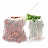 Best seller natural cotton net fruit mesh produce fishnet shopping bag with logo