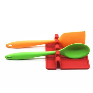 BHD Wholesale Silicone Kitchen Cooking Tools Utensil Holder Mat Cutlery Rest