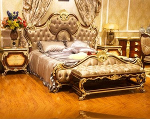 BISINI Classic Style Fabric Villa Bedroom Set