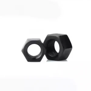 Black ASTM A194 2H heavy duty hexagon nuts