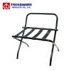 Black Coating 27" Tall Folding Luggage Stand with Plastic Foot