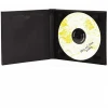 Black pu leather simple single cd case kids cd cases made in China