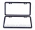 Import Black Stainless Steel License Plate Frame 2 Holes with Cushion Hot Sale New Design 2Pcs/Lot from China