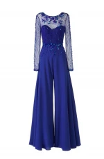 Blue Striped Cotton Jumpsuit Blue Jumpsuit With All Over Strips halter Neck Pockets And Side Zip Opening Glamorous Cape Style
