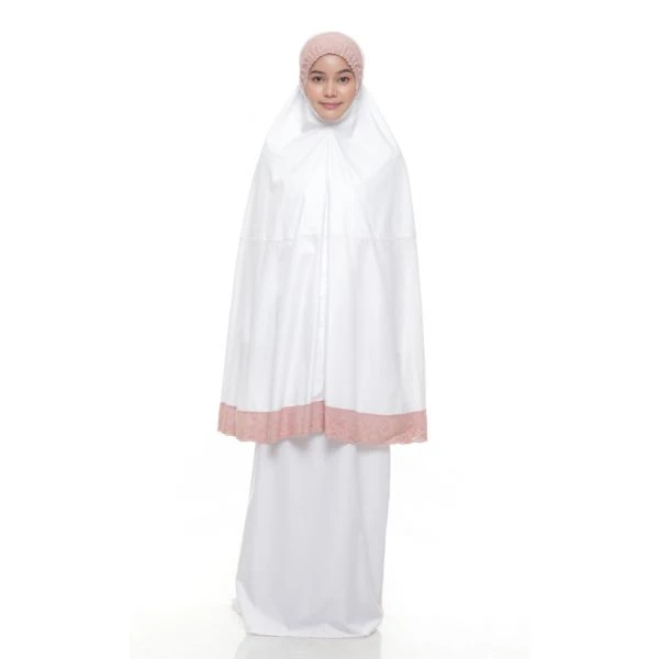 Boutique Two Piece Sets Ramadan Lace Hollow Out Contrast Color Prayer Telekung Islamic Muslim Clothing For Women