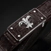 Brand custom Genuine Leather belt man&#x27;s automatic belts for men cow hide can print logo ratchet belt factory