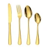 Bulk Gold Plated Stainless Steel Cutlery Set wedding  Fork Spoon Knife Black copper Rose gold Cutlery for wedding flatware set